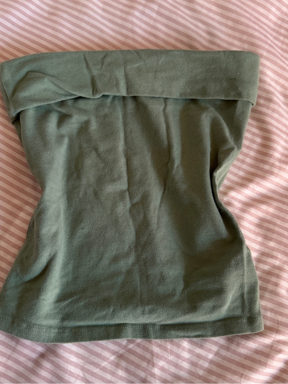 American Eagle Outfitters Olive Green Strapless Tube Top